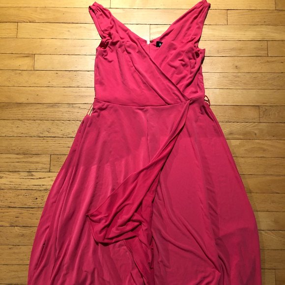 Brand New DKNY faux-wrap midi dress - Picture 2 of 10